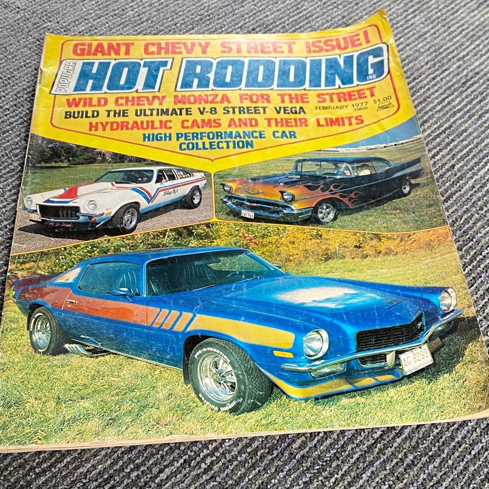 Popular Hot Rodding Magazine - Giant Chevy Street Issue February 1977 3:8
